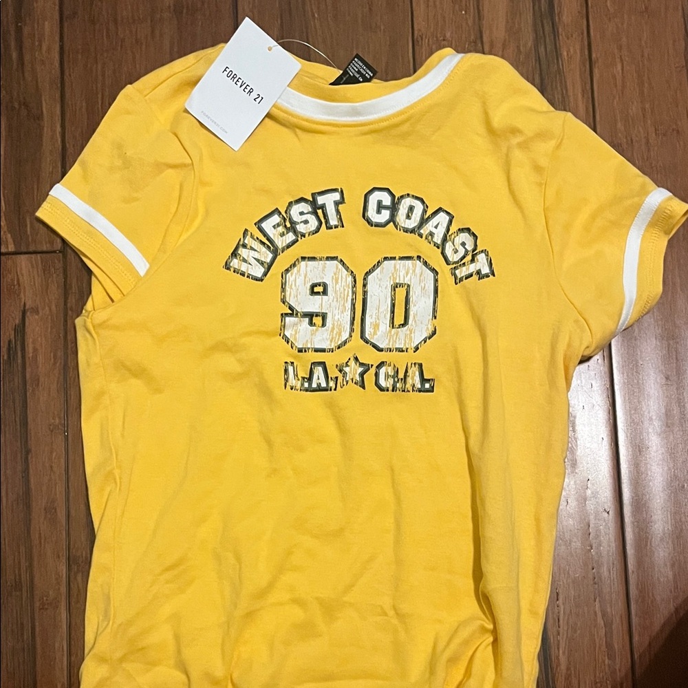 Forever 21 Kids Bright Yellow West Coast Tee